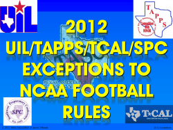 2012 texas exceptions to ncaa football rules