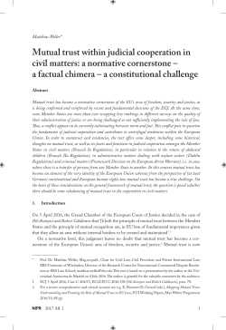 Mutual trust within judicial cooperation in civil matters: a normative