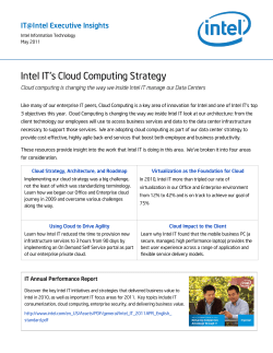 Intel IT`s Cloud Computing Strategy