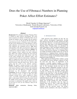 Does the Use of Fibonacci Numbers in Planning Poker Affect Effort
