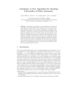 Antichains: A new algorithm for checking universality of finite automata