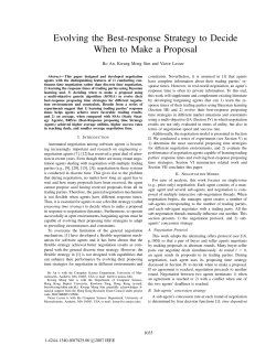 Evolving the Best-response Strategy to Decide When to Make a