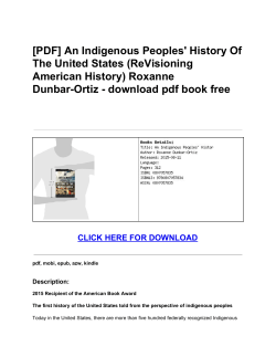 An Indigenous Peoples` History Of The United States