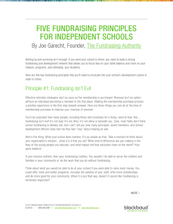 five fundraising principles for independent schools