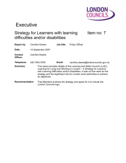 Executive Strategy for Learners with learning difficulties and/or