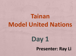 Chair Language and Agenda Procedure for MUN