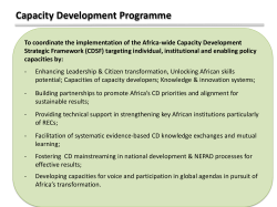 Capacity Development Programme