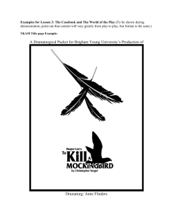 Casebook Example.Mockingbird - BYU Theatre Education Database
