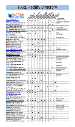 HARD Facility Directory - Hayward Area Recreation and Park District