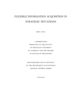 flexible information acquisition in strategic situations