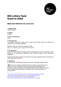 BIG Lottery Fund Grant to Hafal