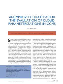 an improved strategy for the evaluation of cloud parameterizations in