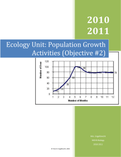 Ecology Unit: Population Growth Activities (Objective #2)