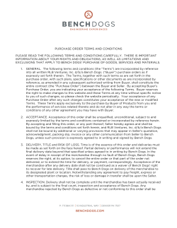 purchase order terms and conditions please read the