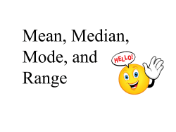 Mean, Median, and Mode