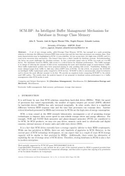 SCM-BP: An Intelligent Buffer Management - SEER-UFMG