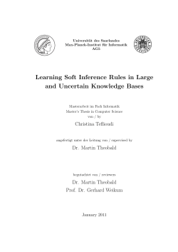Learning Soft Inference Rules in Large and Uncertain Knowledge