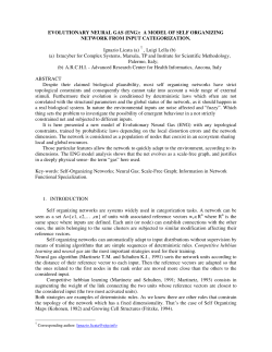 EVOLUTIONARY NEURAL GAS (ENG): A MODEL OF SELF