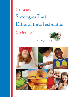 Strategies that Differentiate Instruction K-4