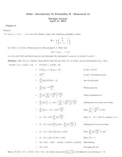 M464 - Introduction To Probability II
