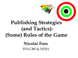 Publishing Strategies