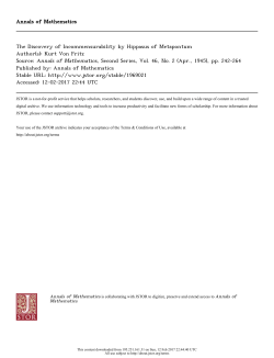 The Discovery of Incommensurability by Hippasus of Metapontum