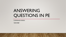 answering questions in pe - SATPE Higher