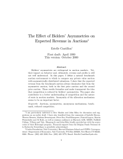The Effect of Bidders* Asymmetries on Expected Revenue in Auctions