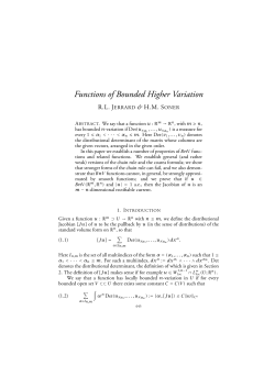 Functions of Bounded Higher Variation