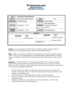 Policy Procedure Disruptive