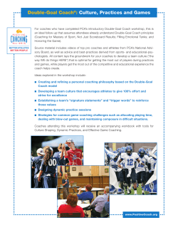 Double-Goal Coach®: Culture, Practices and Games