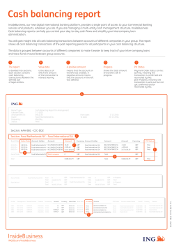 Cash balancing report