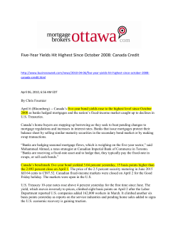 Five-Year Yields Hit Highest Since October 2008