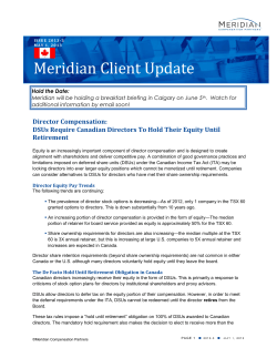 Meridian Client Update - Meridian Compensation Partners