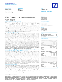 2014 Outlook: Let the Second Gold Rush Begin