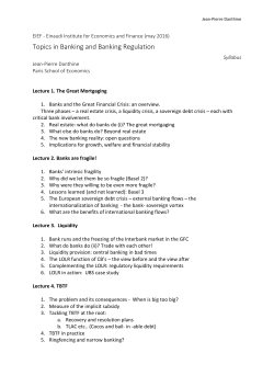 Topics in Banking and Banking Regulation