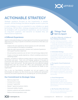 actionable strategy - Appirio Worker Experience Tour 2017