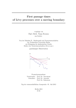 First passage times of L&eacute;vy processes over a moving