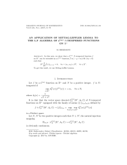 AN APPLICATION OF MITTAG-LEFFLER LEMMA TO THE L.F