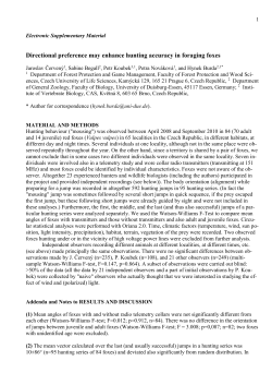 1 Electronic Supplementary Material Directional preference may