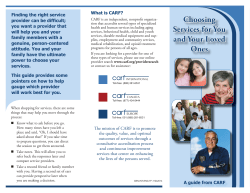 Choosing Services for You and Your Loved Ones