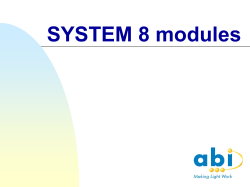 SYSTEM 8 modules