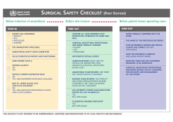Surgical Safety Checklist