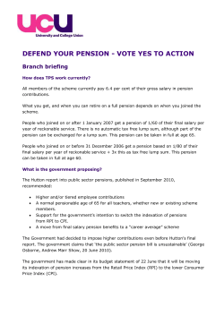 Defend your pension: TPS branch briefing