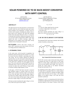 solar powered dc to dc buck-boost converter with mppt control