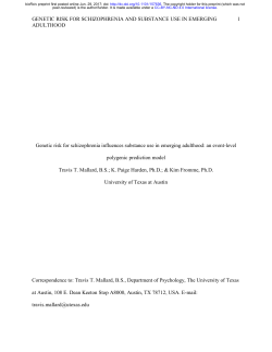 Genetic risk for schizophrenia influences substance use in