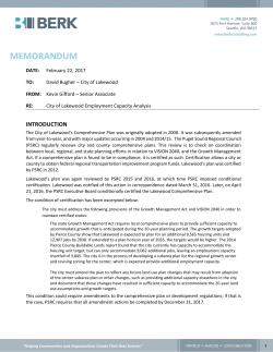Lakewood Employment Capacity Analysis