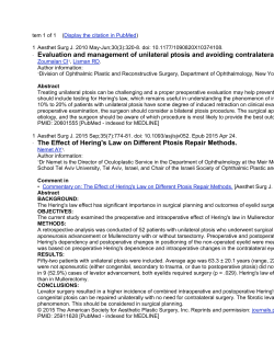 tem 1 of 1 (Display the citation in PubMed) 1. Aesthet Surg J. 2010