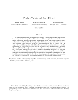 Product Variety and Asset Pricing