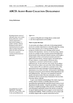 abcd: agent-based collection development